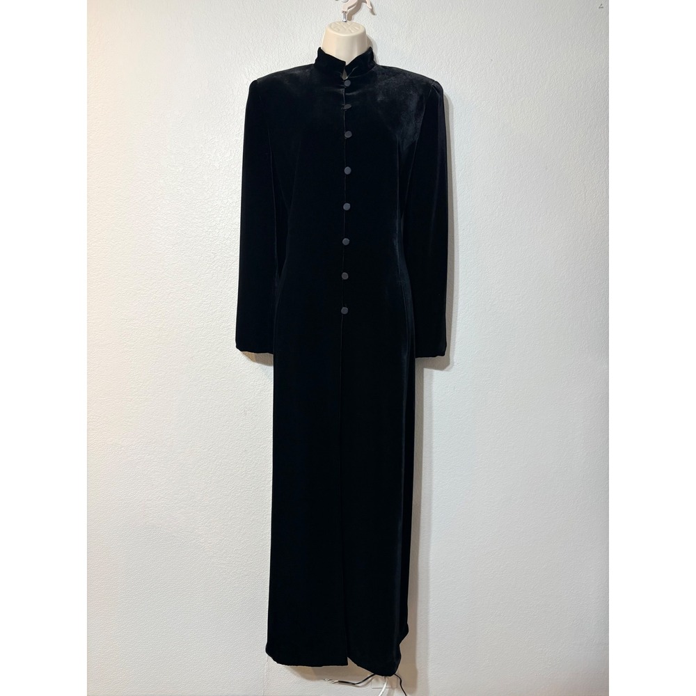 Vintage Rena Rowan Silk-Blend Velvet Maxi Duster  Coat. 8
This elegant evening